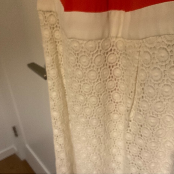 Orange and white simons dress - Picture 3 of 4